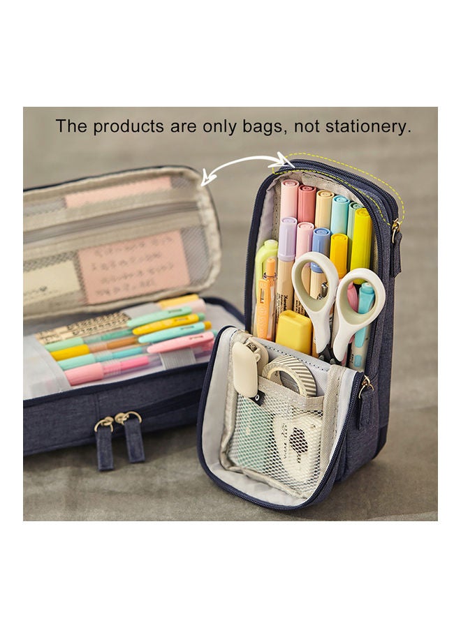 Generic Multipurpose Pencil Stationery Bag Large Blue - Image 2