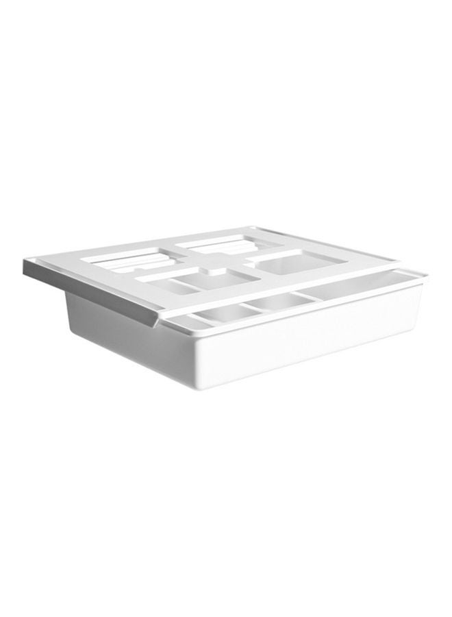 Punch-Free Hidden Under Table Storage Box Drawer White - Image 1