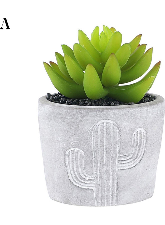 Artificial Lotus Succulent Flower Bonsai Plant Green 