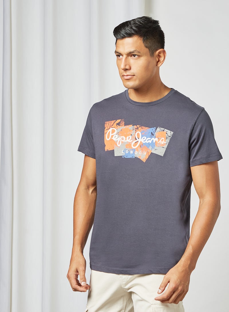 Pepe Jeans LONDON - Front Logo T-Shirt Blue - Image 1