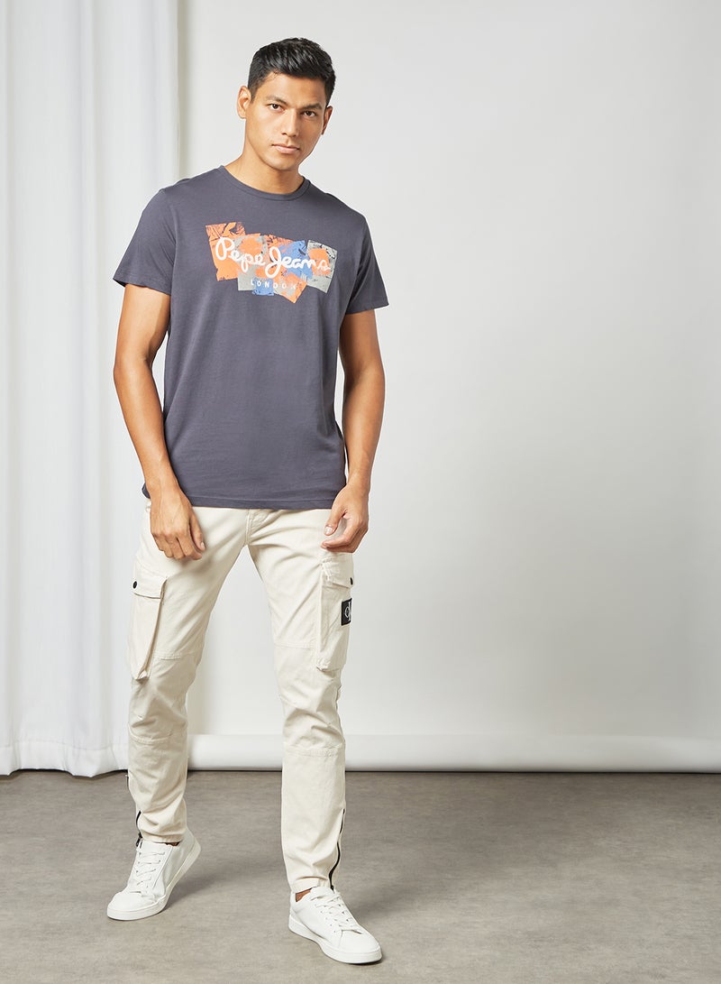 Pepe Jeans LONDON - Front Logo T-Shirt Blue - Image 1