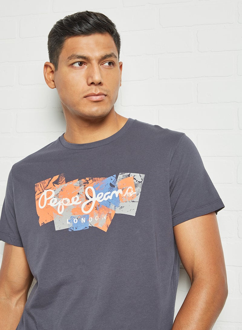 Pepe Jeans LONDON - Front Logo T-Shirt Blue - Image 1