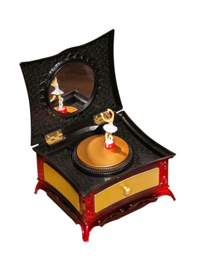 Muslady - Dancing Girl Dressing Table Music Box Black/Gold/Red 18x11x16cm - Image 1