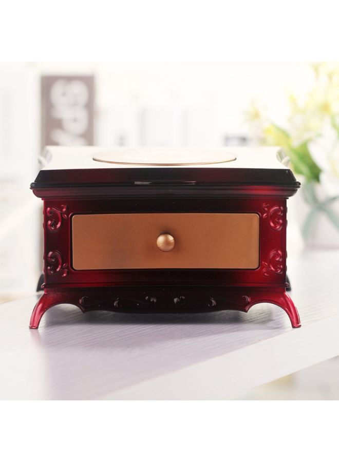 Muslady - Dancing Girl Dressing Table Music Box Black/Gold/Red 18x11x16cm - Image 1