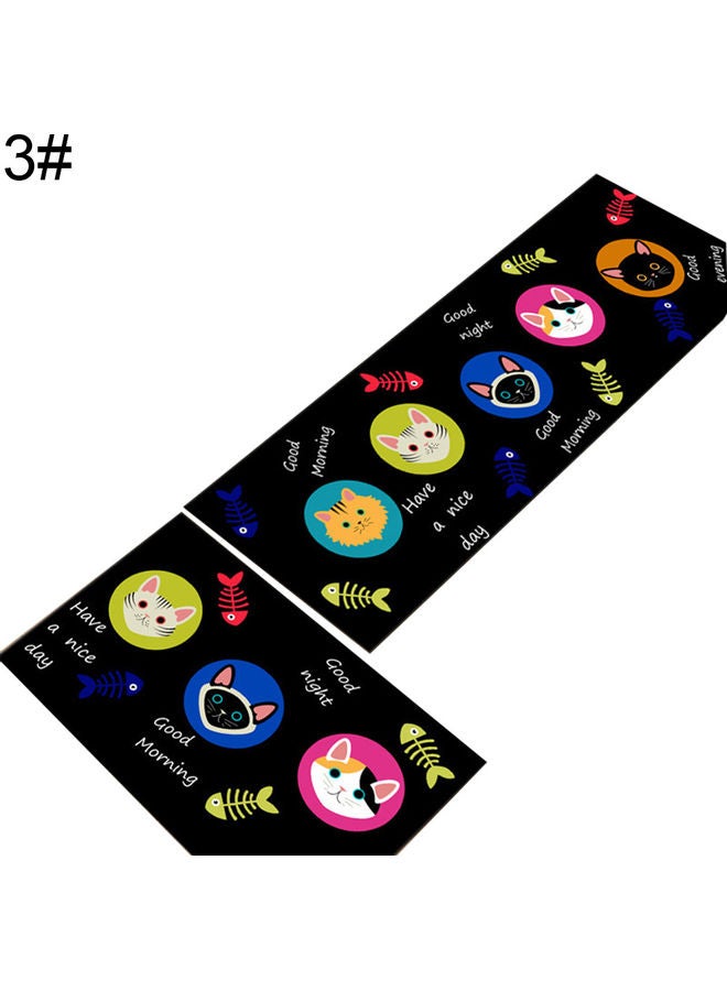 Anti-Slip Cat Fish Print Doormat Multicolour 30x40x3cm  - Image 1