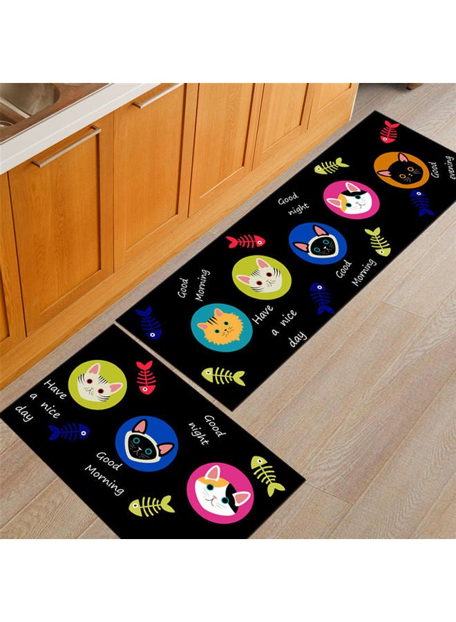 Anti-Slip Cat Fish Print Doormat Multicolour 30x40x3cm  - Image 2