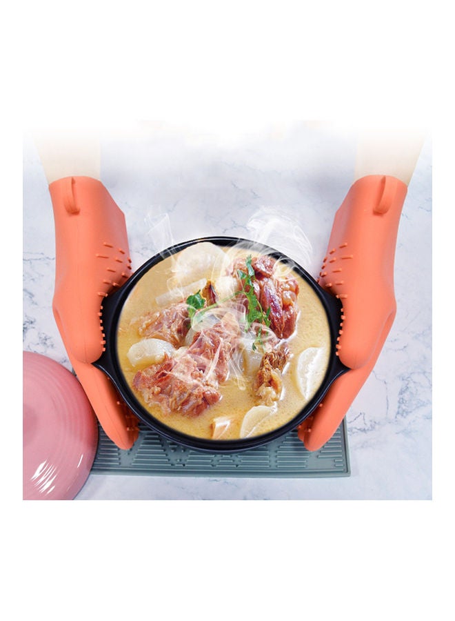 Pair Of Microwave Oven Heat Resistant Gloves Orange - Image 4