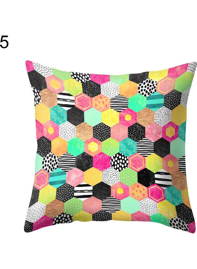 Geometric Pattern Cushion Cover Multicolour
