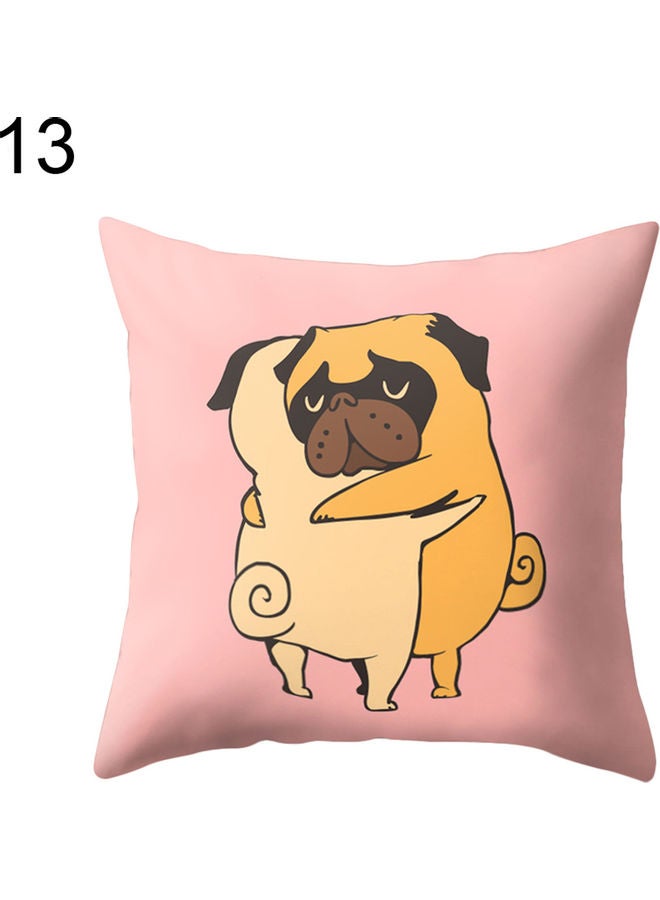 Cartoon Animal Printed Cushion Cover Multicolour