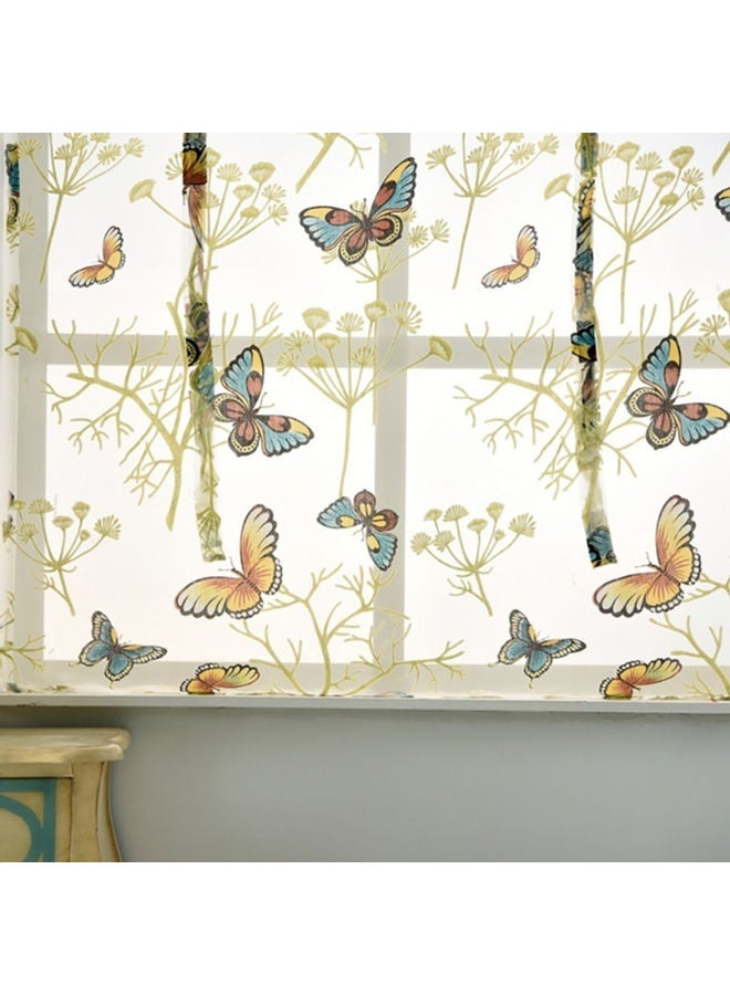 Butterfly Flower Sheer Window Curtain Multicolour - Image 3