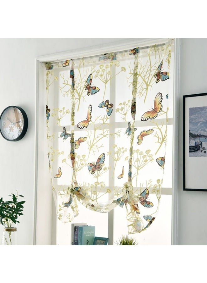 Butterfly Flower Sheer Window Curtain Multicolour - Image 4