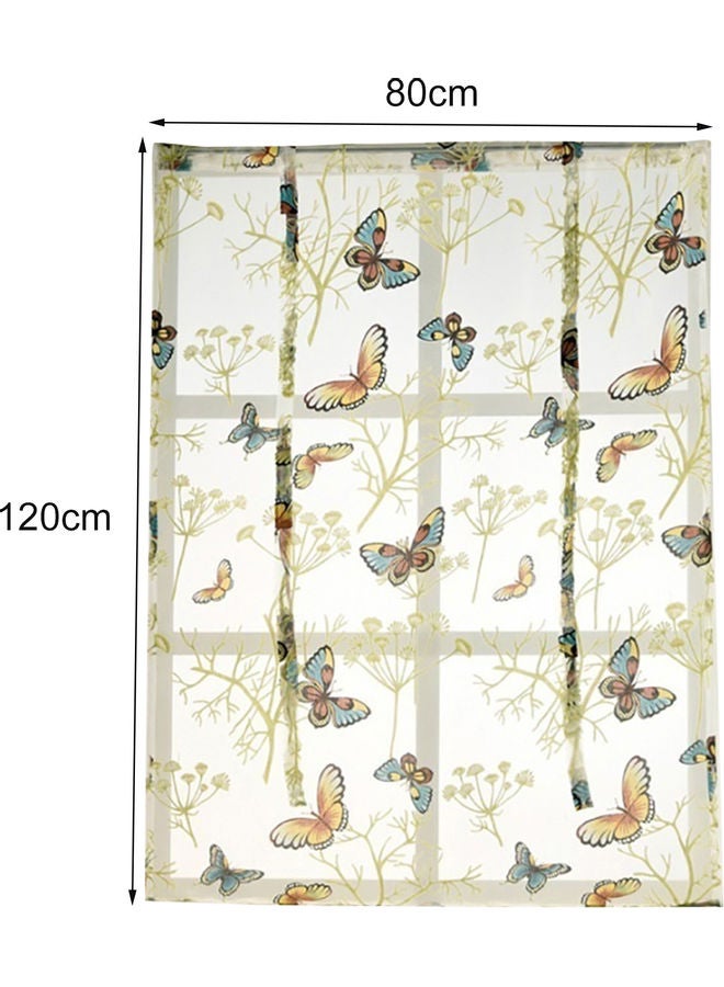 Butterfly Flower Sheer Window Curtain Multicolour - Image 5