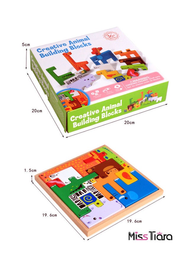 MissTiara MTZAOJIAO48 12-Piece Creative Animal Building Blocks 12 3+ Years  - Image 3