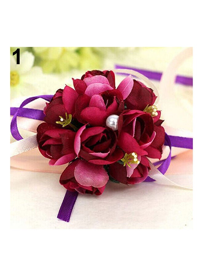 Flower Wrist Corsage Party Ribbon Bracelet  - Image 2