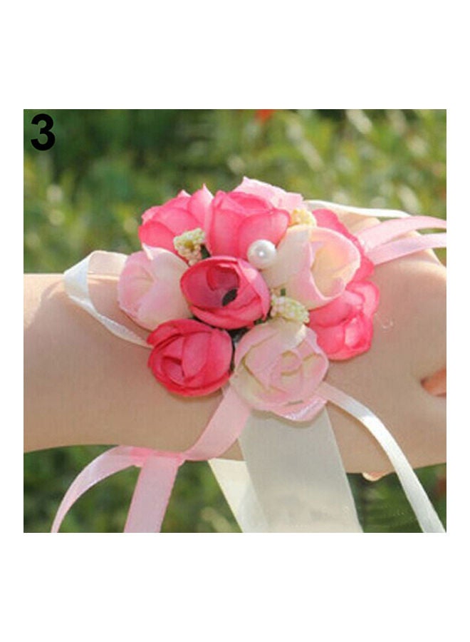 Flower Wrist Corsage Party Ribbon Bracelet  - Image 4