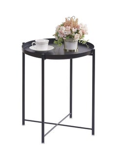 Modern Anti-Rust And Waterproof Round Table Black 53x45x45cm