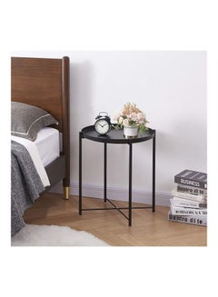 ZENHOME Modern Anti-Rust And Waterproof Round Table Black 53x45x45cm  - Image 2