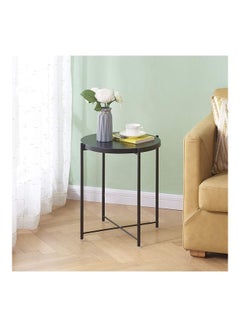 ZENHOME Modern Anti-Rust And Waterproof Round Table Black 53x45x45cm  - Image 5