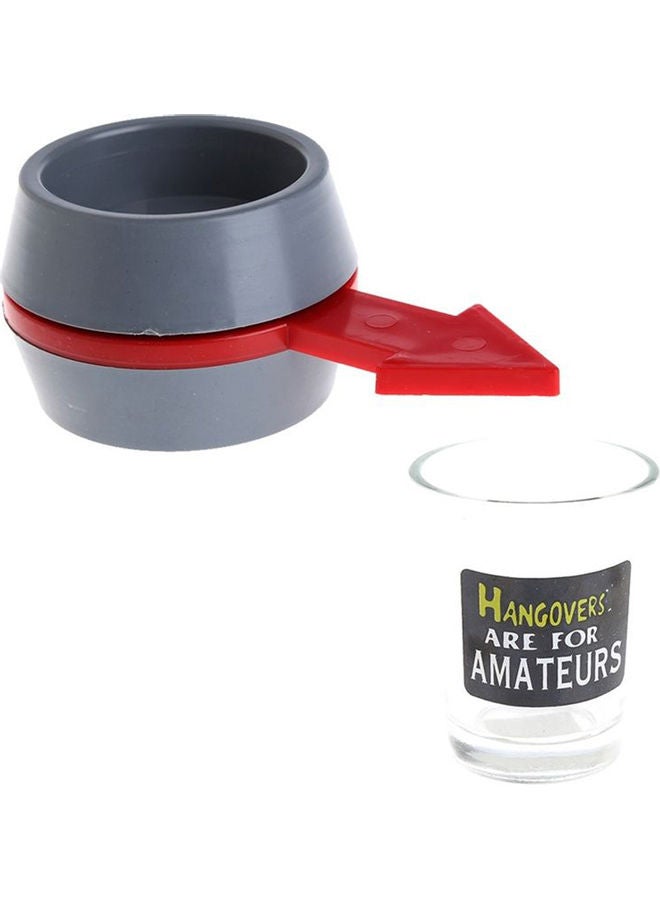 Drinking Glass Spinner Grey/Red  - Image 4