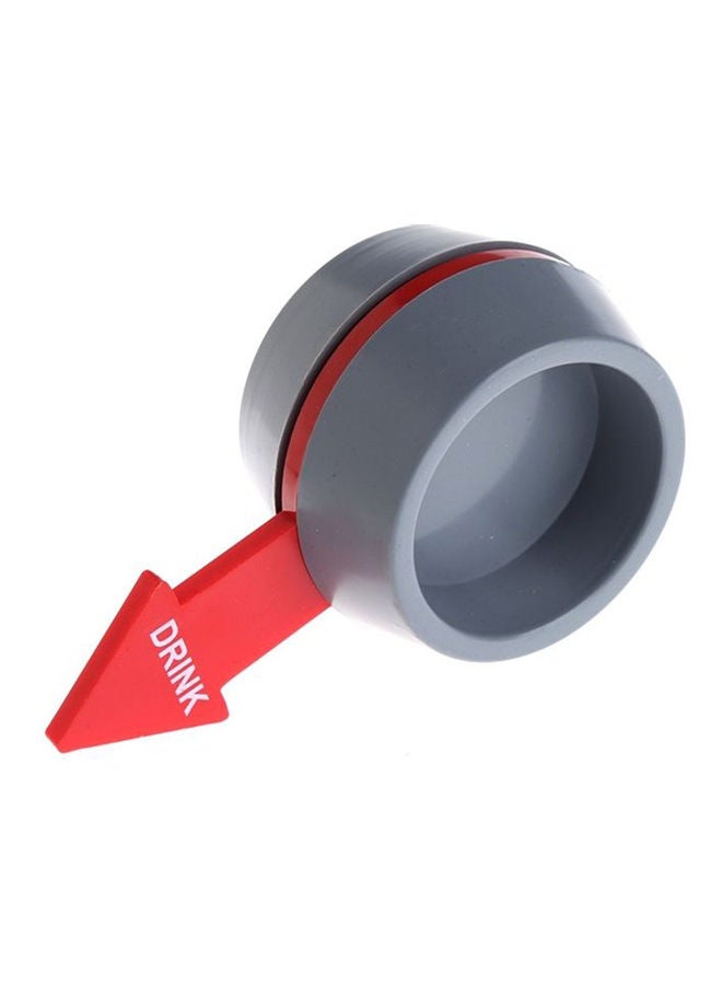 Drinking Glass Spinner Grey/Red  - Image 1