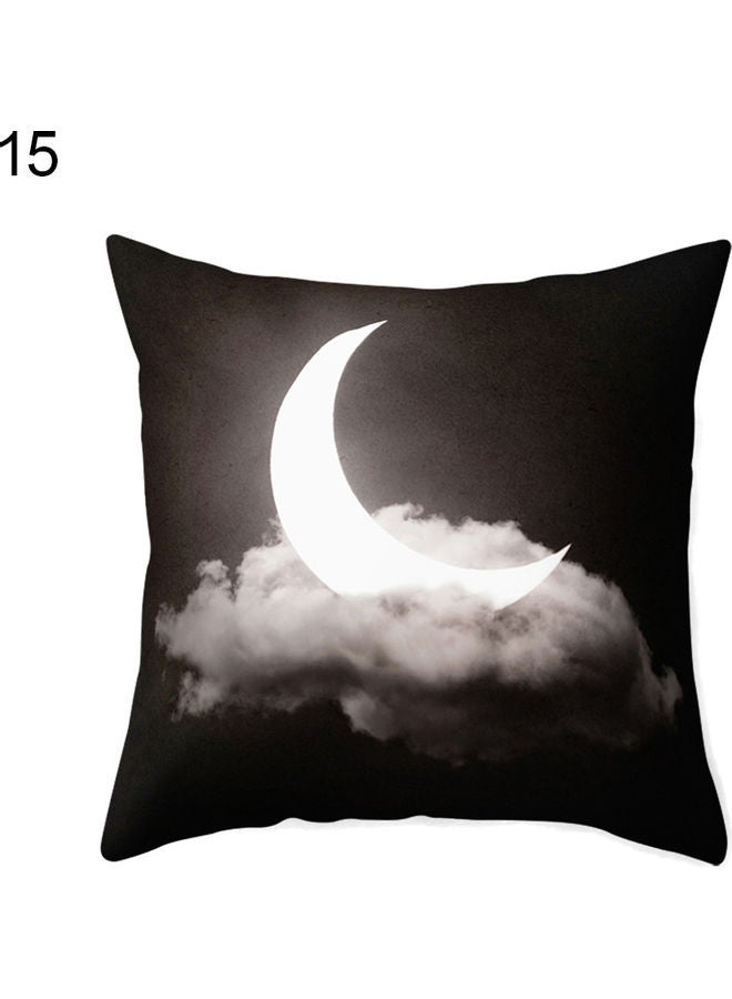 Dreamlike Scenery Pattern Cushion Cover Black/White