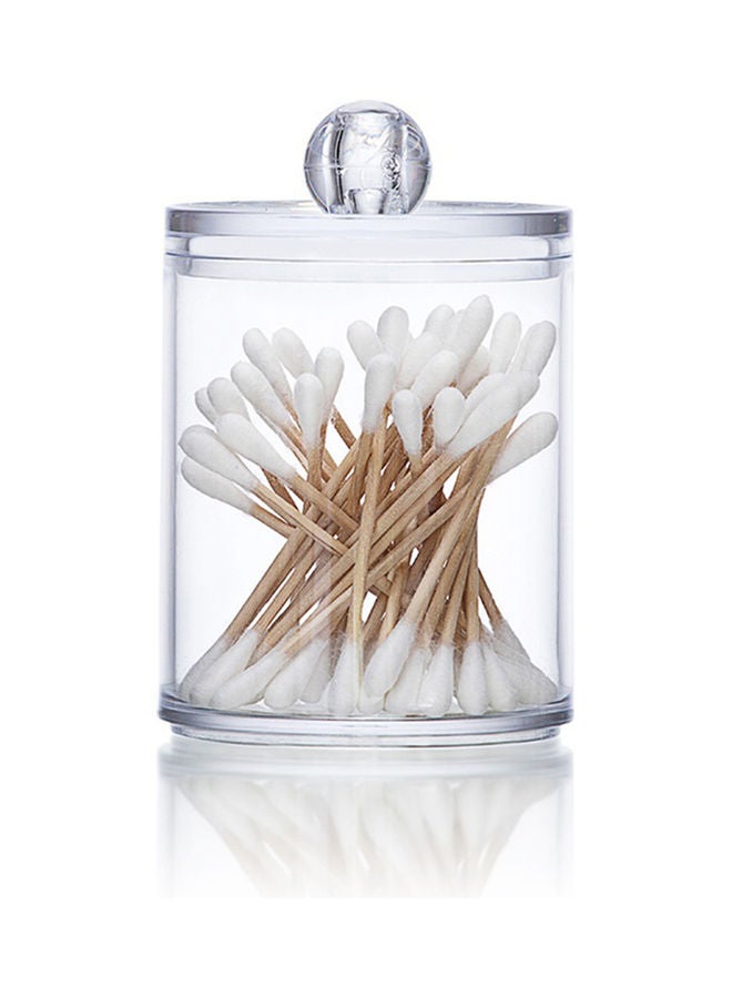 Generic Two-Layer Cotton Swab and Pad Storage Box Clear  - Image 2