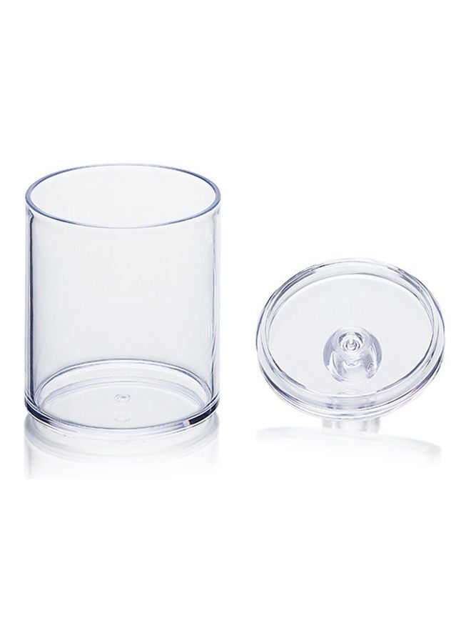 Generic Two-Layer Cotton Swab and Pad Storage Box Clear  - Image 4