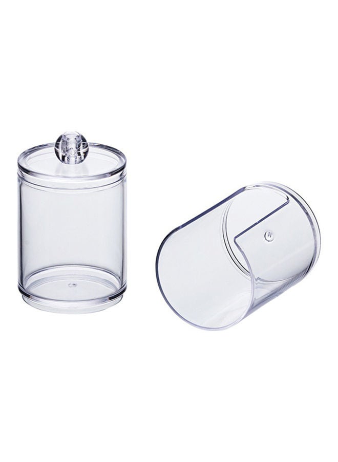 Generic - Two-Layer Cotton Swab and Pad Storage Box Clear - Image 1