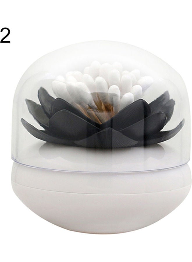 Generic Toothpick Storage Box with Lid Black/Clear 