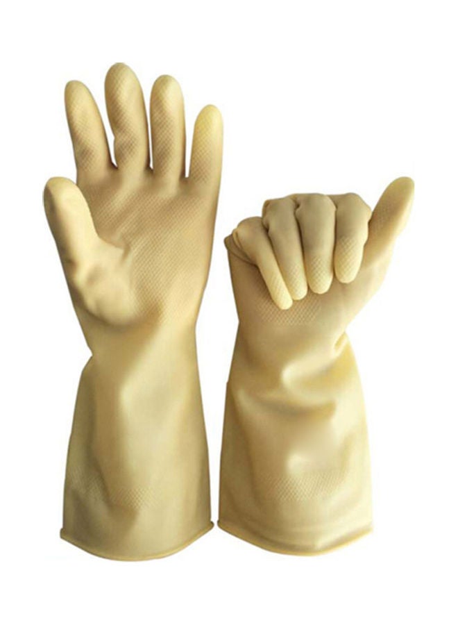10-Pairs Waterproof Cleaning Gloves Beige  - Image 2