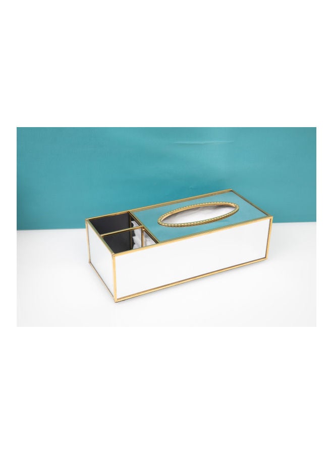 فاشون هوم Multi Functional Storage Mirror Tissue Box White 25.5 x 15.5 x 7cm - Image 1