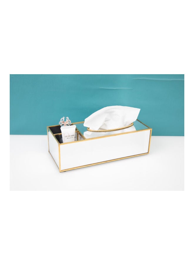 فاشون هوم Multi Functional Storage Mirror Tissue Box White 25.5 x 15.5 x 7cm - Image 2