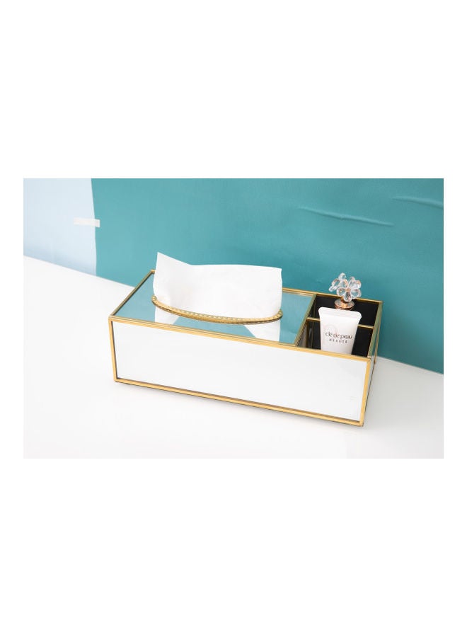 فاشون هوم Multi Functional Storage Mirror Tissue Box White 25.5 x 15.5 x 7cm - Image 4