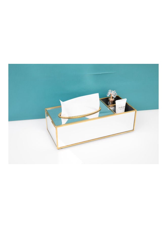فاشون هوم Multi Functional Storage Mirror Tissue Box White 25.5 x 15.5 x 7cm - Image 5