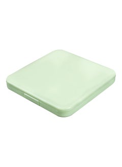 2-Piece Portable Reusable Face Cover Simple Storage Container Green