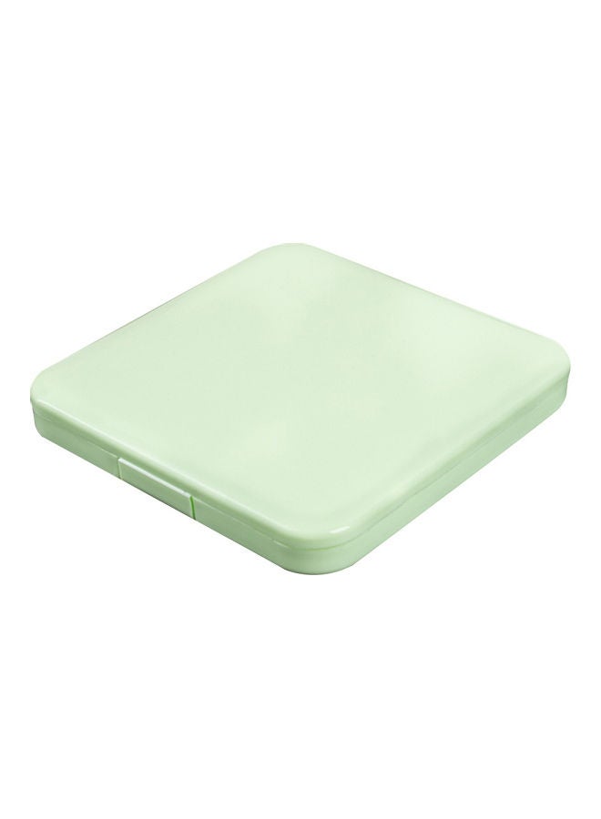 Generic - 2-Piece Portable Reusable Face Cover Simple Storage Container Green - Image 1