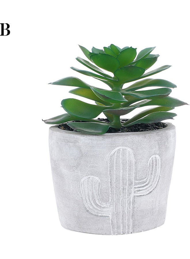 Artificial Lotus Succulent Flower Bonsai Plant Green 