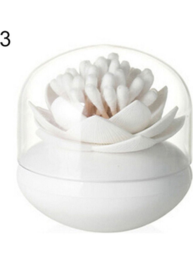 Generic Toothpick Storage Box with Lid White/Clear 