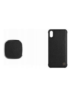 Nillkin MC016 2 in 1 Classic Set Of Car Magnetic Wireless Charger & Magnetic Leather Case For iPhone XS / iPhone X Black  - Image 4