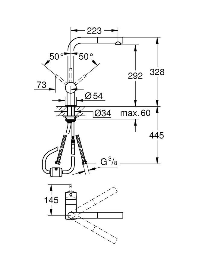 Grohe - Minta Single-Lever Sink Mixer Silver - Image 1