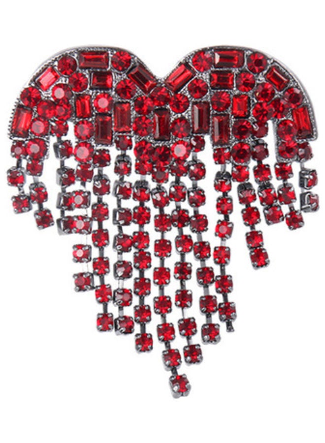 J.J Hand made Love Tassel Detail Brooch - Image 1