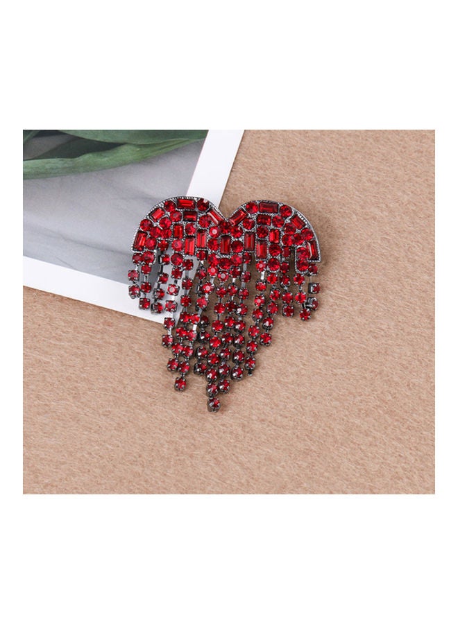 J.J Hand made Love Tassel Detail Brooch - Image 3