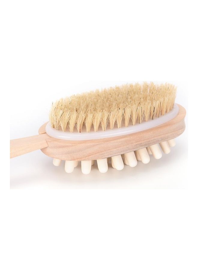 Double Sided Bath Body Brush Beige 43 x 9cm