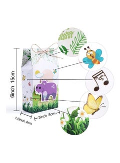 Generic 12-Piece Zoo Themed Gift Bags Multicolour  - Image 2