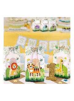 Generic 12-Piece Zoo Themed Gift Bags Multicolour  - Image 5