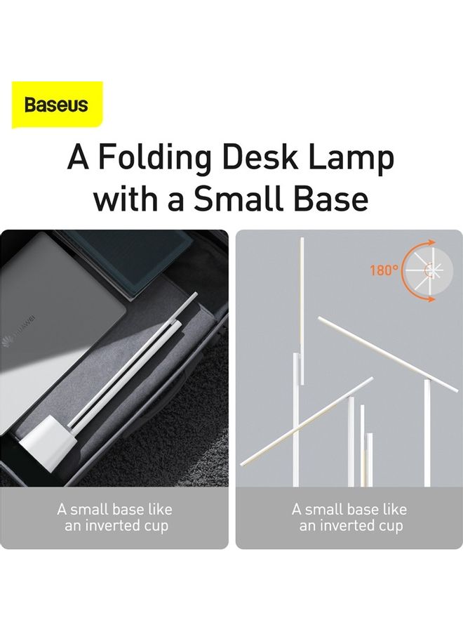 بيسوس LED Desk Lamp Auto-Dimming Table Lamp Eye-Caring Smart Lamp Touch Control 47" Wide Illumination 250 Lumens 5W 3 Color Modes for Home Office, Living Room, Bedroom, Painting White - Image 5