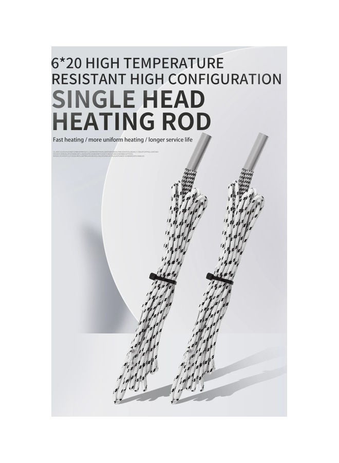 أيبيسي قضيب خرطوشة سخان مطور للطابعة ثلاثية الأبعاد أبيض/أسود - Image 3