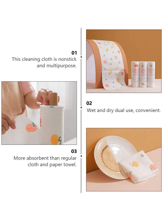 مجموعة بكرات مناشف ورقية قابلة لإعادة الاستخدام أو للاستعمال مرة واحدة من قطعتين لون أبيض 25x25سم - Image 4