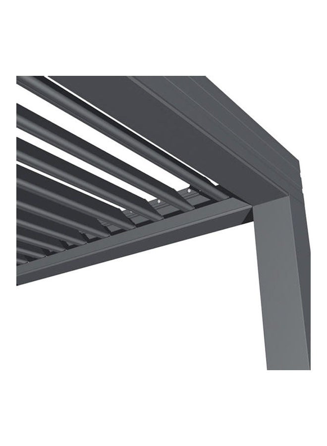 Generic - Aluminium Pergola With Adjustable Blade Black 400x400x280cm - Image 1