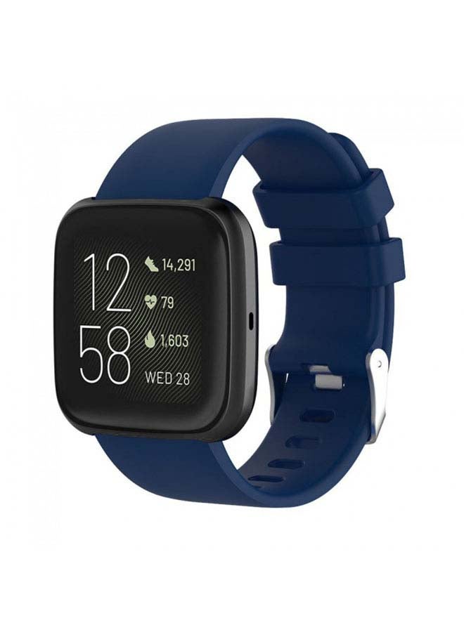 MARGOUN Replacement Silicone Band for Fitbit Versa/Versa 2/Versa Lite Smart Watch dark blue - Image 1